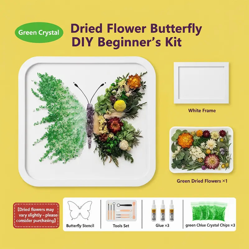 Butterfly Crystal & Dried Floral Shadow Box Kit