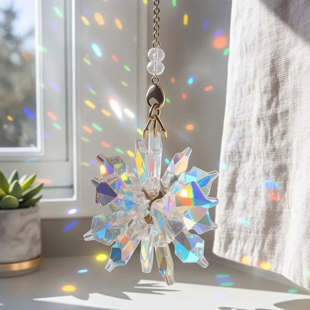 Crystal Aurora Suncatcher | Prism Rainbow Window Charm