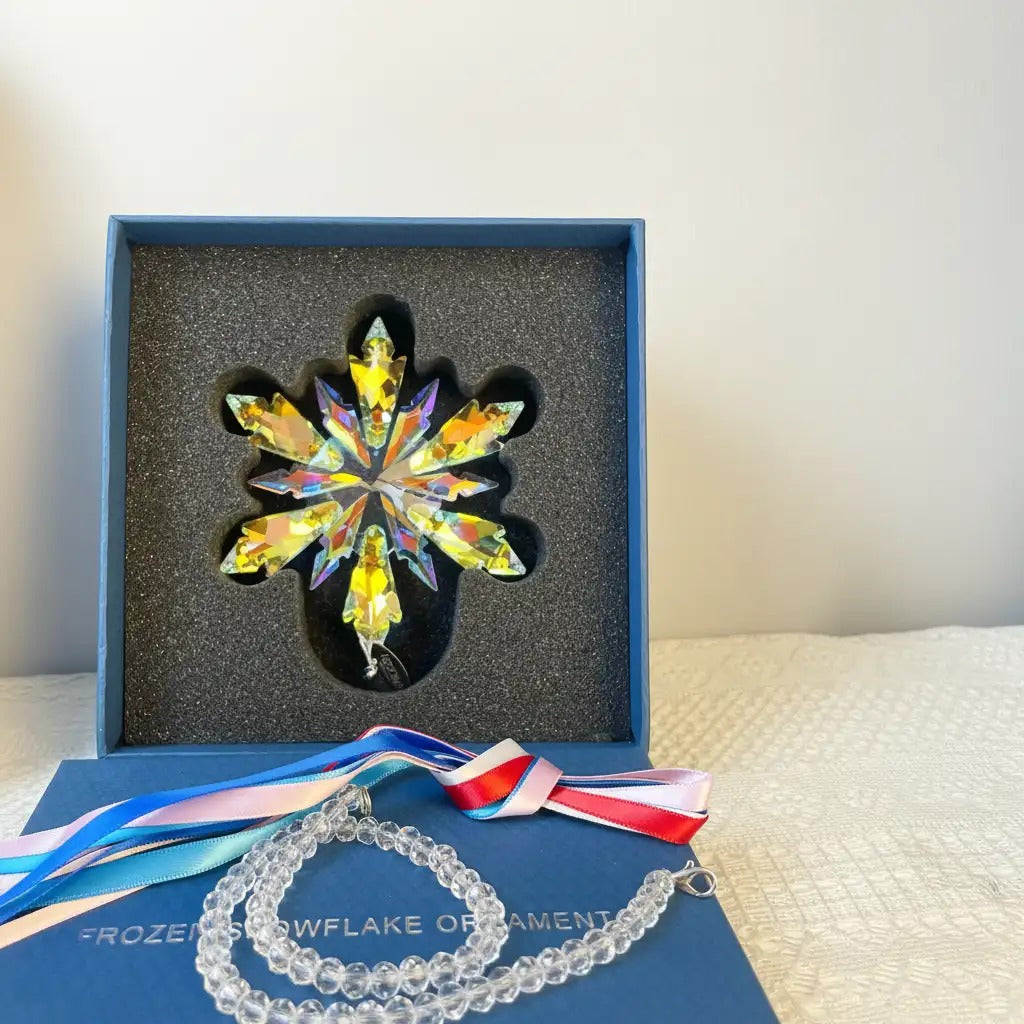 Crystal Snowflake Suncatcher | Rainbow Window Decor Gift