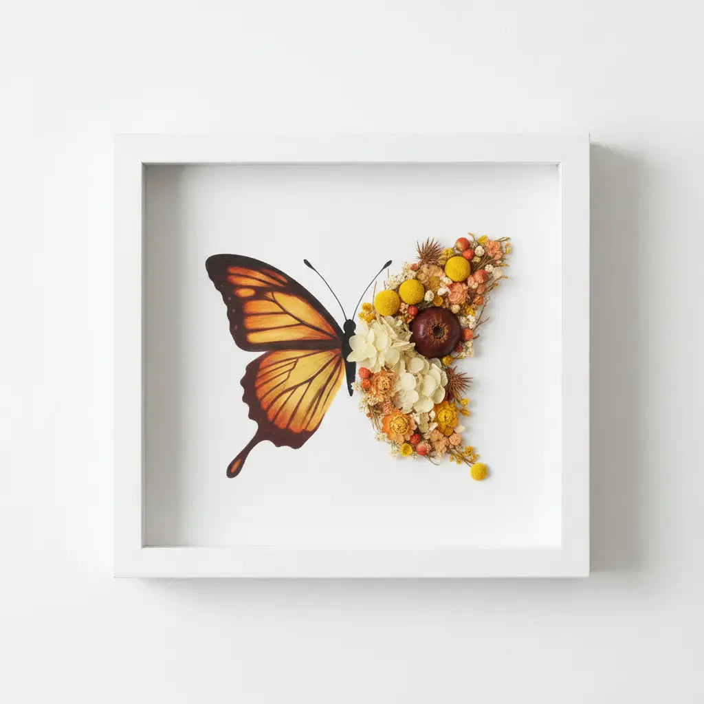 Butterfly Dried Floral Shadow Box Kit