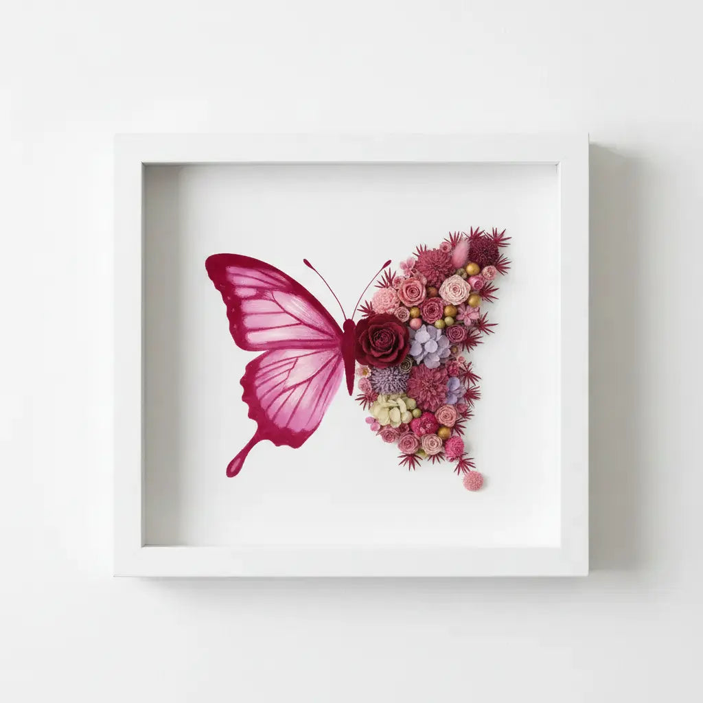Butterfly Dried Floral Shadow Box Kit