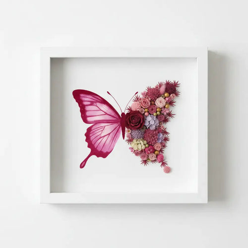 Butterfly Dried Floral Shadow Box Kit