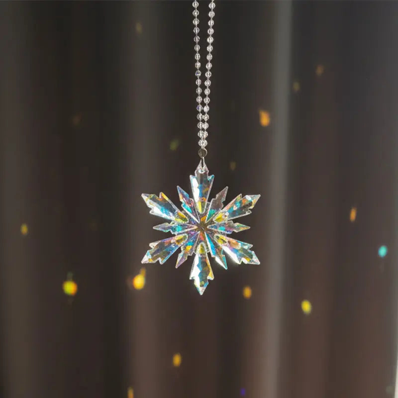 Crystal Snowflake Suncatcher | Rainbow Prism Window Decor product photo 4