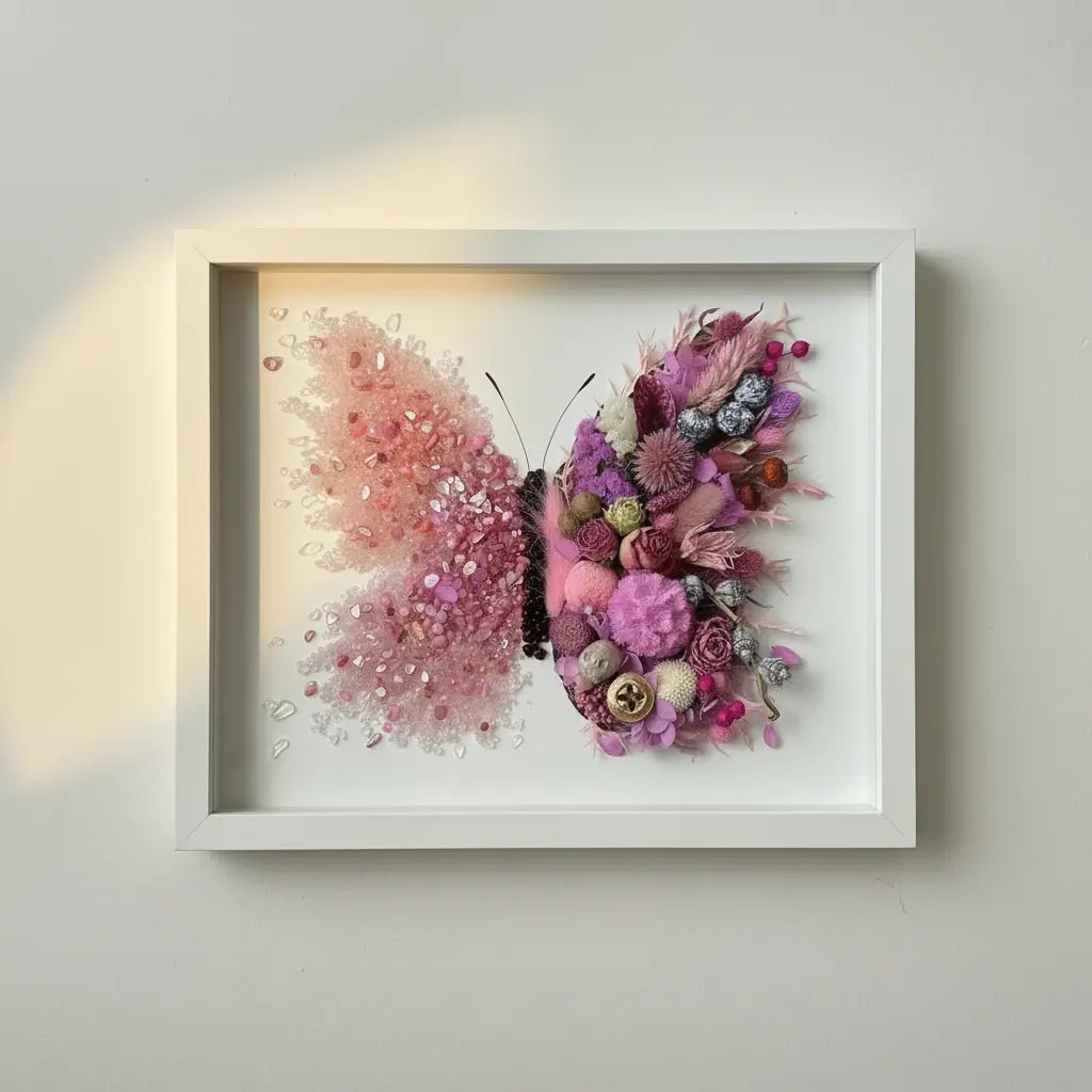Pink crystal butterfly kit lifestyle product photo