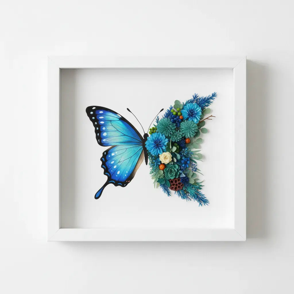 Butterfly Dried Floral Shadow Box Kit
