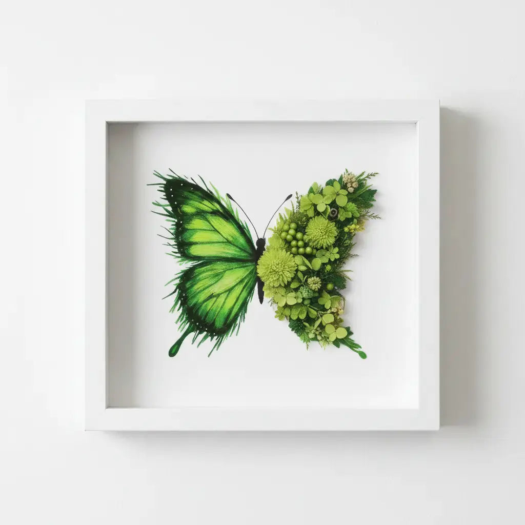 Butterfly Dried Floral Shadow Box Kit